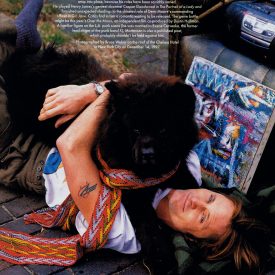 Viggo Mortensen with dog, by Bruce Weber from Vanity Fair April 1998