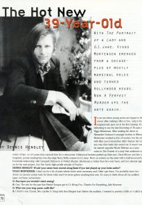 Viggo Mortensen in Movieline Aug 1998, Paula Symonds photo