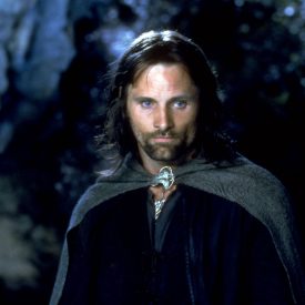 Aragorn (Viggo Mortensen) faces the Nazgul in The Fellowship of the RIng