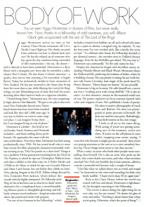 article about Viggo Mortensen in Elle, Dec. 2001