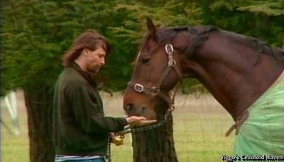 Viggo Mortensen & Uraeus in pasture