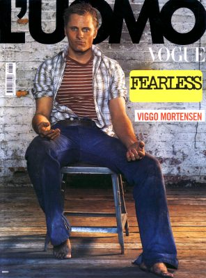 Viggo Mortensen in L'uomo Vogue April 2004 cover