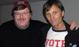 Michael Moore & Viggo Mortensen, Columbus OH 30-Oct-2004