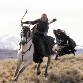 Orlando Bloom as Legolas on Arod in The Two Towers