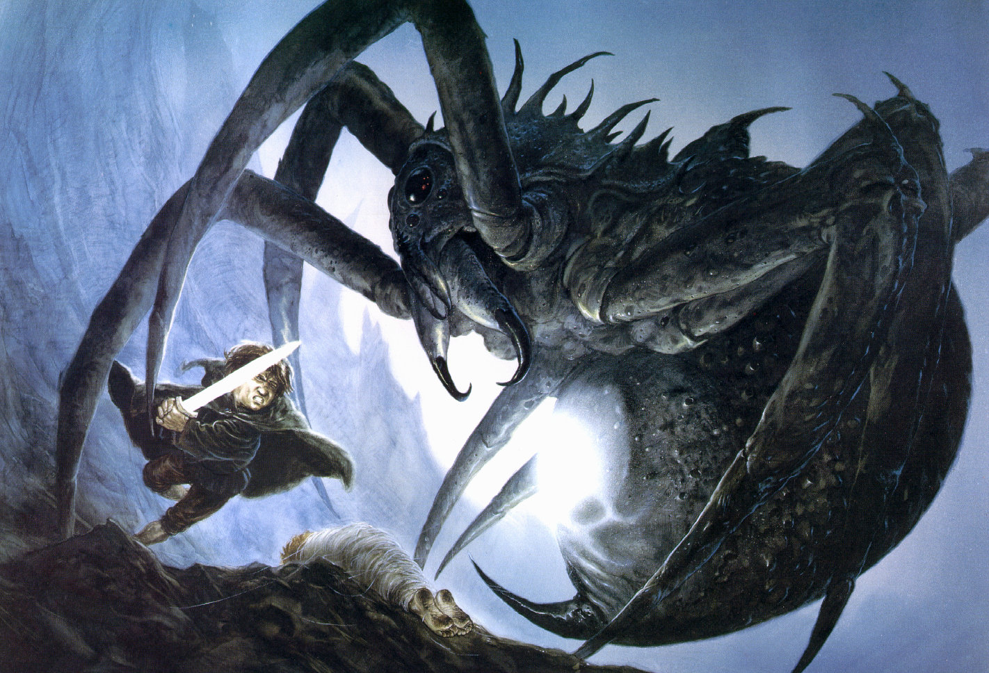 J.R.R. Tolkien y El Señor de los anillos - Página 12 Sam-and-shelob-by-john-howe