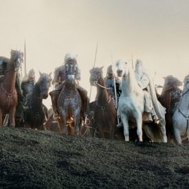 Gandalf & Shadowfax with the Rohirrim come to the aid of Helm's Deep in The Two Towers