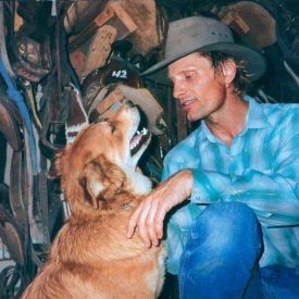 Viggo Mortensen with dog, by Terry Richardson (i-D 2003)