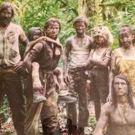 Viggo Mortensen & cast mud-coated for Captain Fantastic